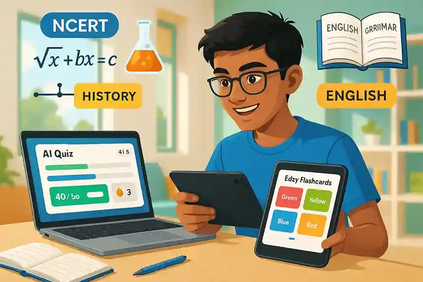 How to Use Edzy Flashcards and AI Quizzes for Faster NCERT Revisions