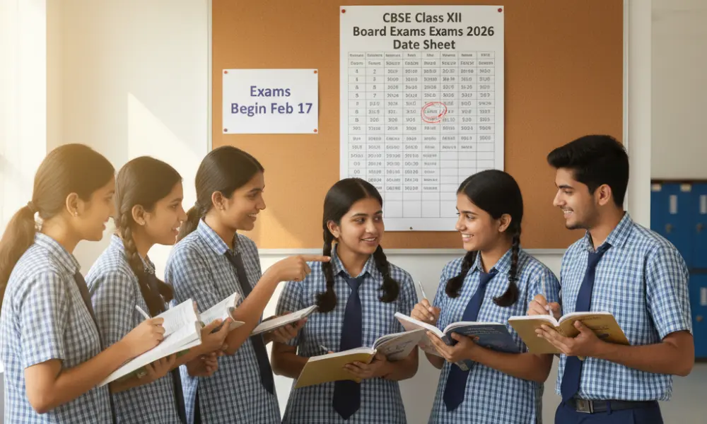CBSE Class 10 & 12 Board Exam 2026 Date Sheet Released 110 Days Early